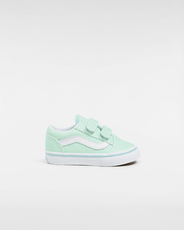 Vans - Kleinkinder Old Skool Glitter Schuhe Mit Klettverschluss  (1-4 Jahre), Blau