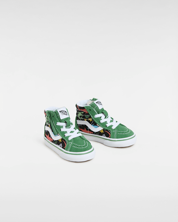 Vans – Toddler Sk8-Hi Side Zip Shoes (1-4 Years), Green, Size: 21