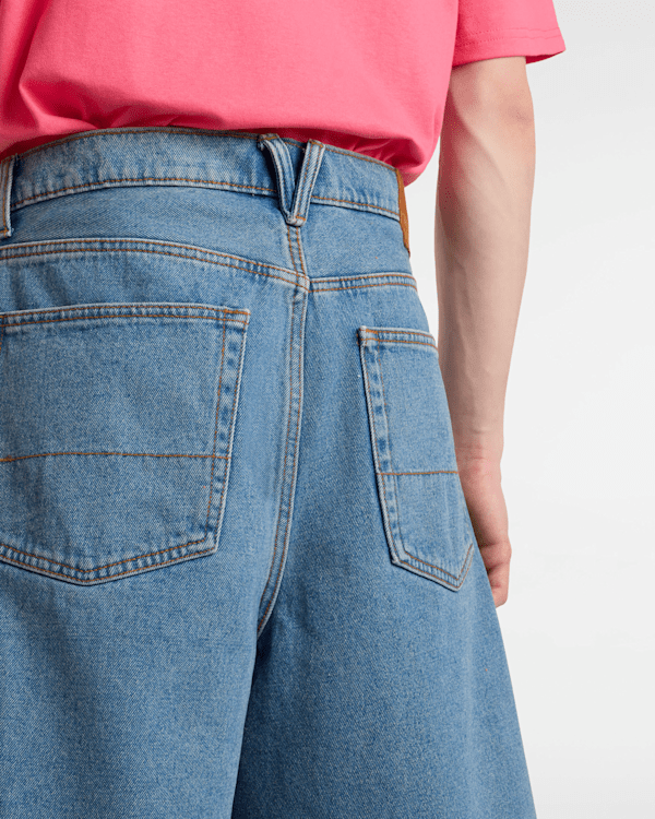 Vans - Check-5 Baggy Denim Shorts, Man, Blue, Size: 30 (obrázek 7)