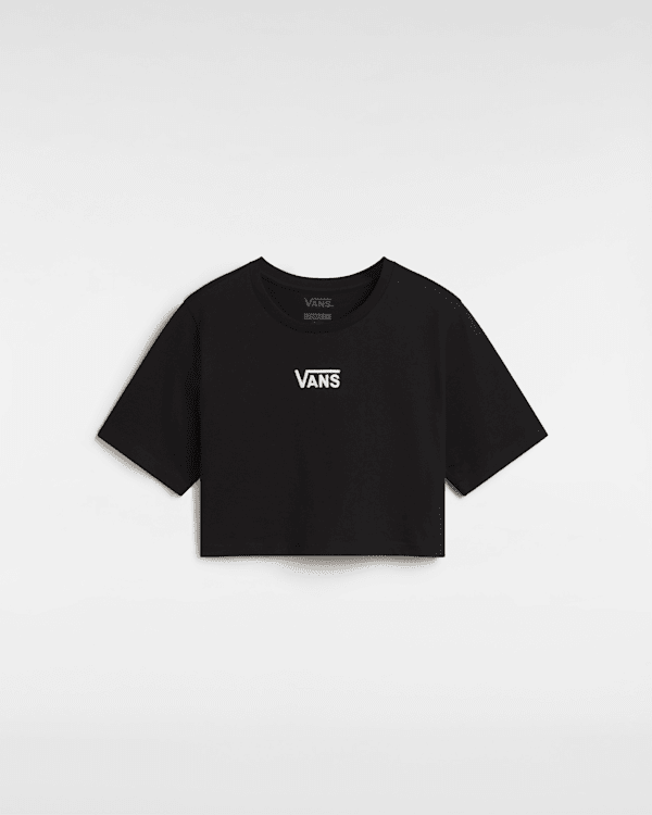 Vans - Flying V Crew Crop T-Shirt, Woman, Black, Size: M