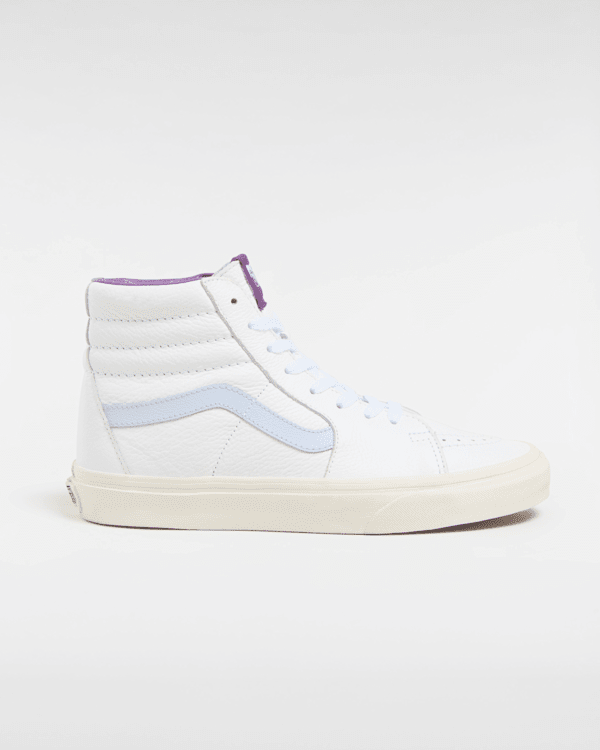 Vans - Sk8-hi Premium Lederschuhe, Herren, Weiß/blau