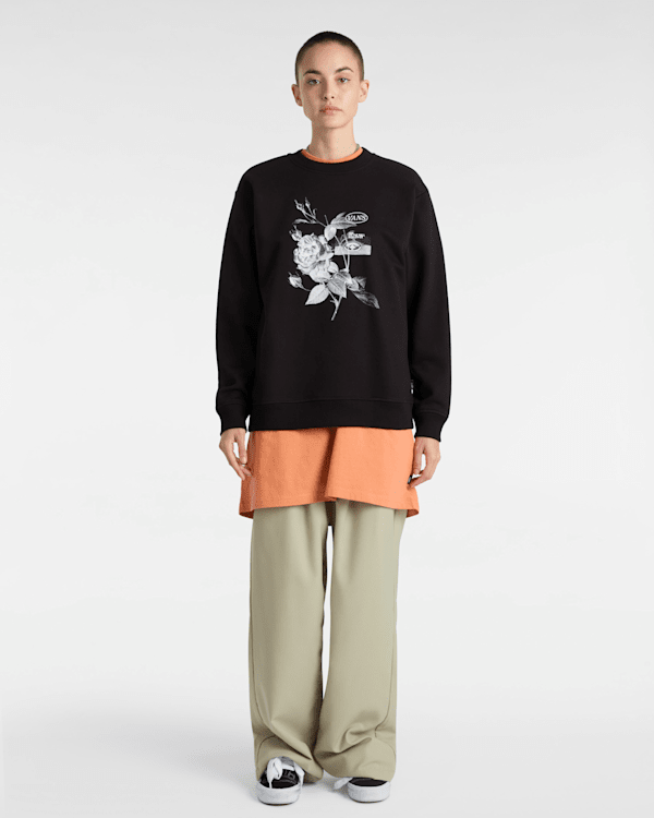 Vans - Damask Crew Sweatshirt, Woman, Black, Size: XL (obrázek 5)