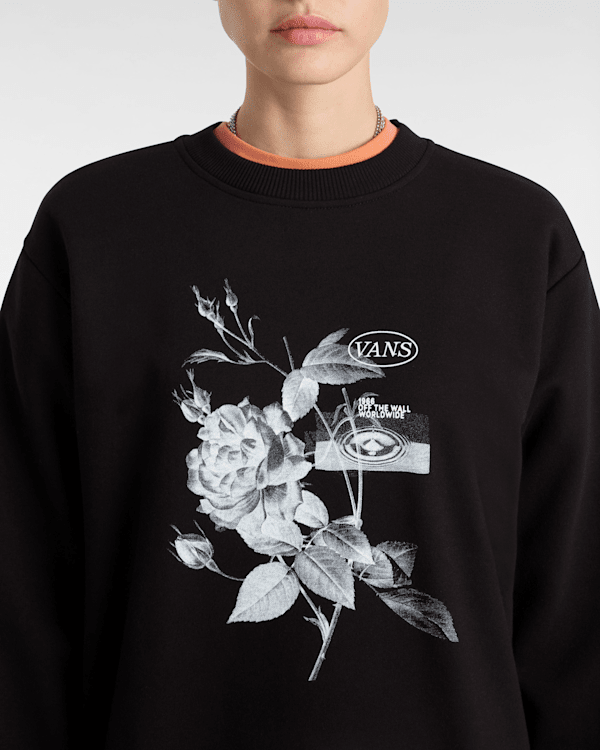 Vans - Damask Crew Sweatshirt, Woman, Black, Size: XL (obrázek 6)