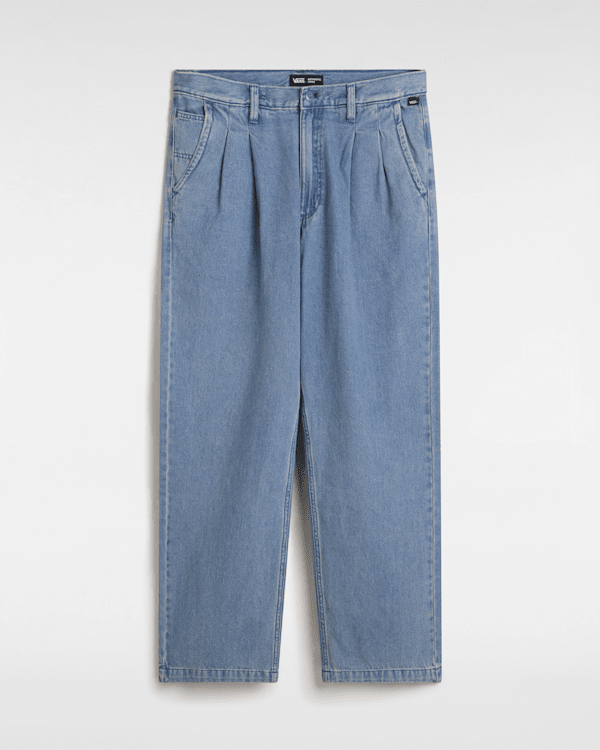 Vans - Authentic Chino Loose Tapered Pleated Denim Hose, Herren, Blau