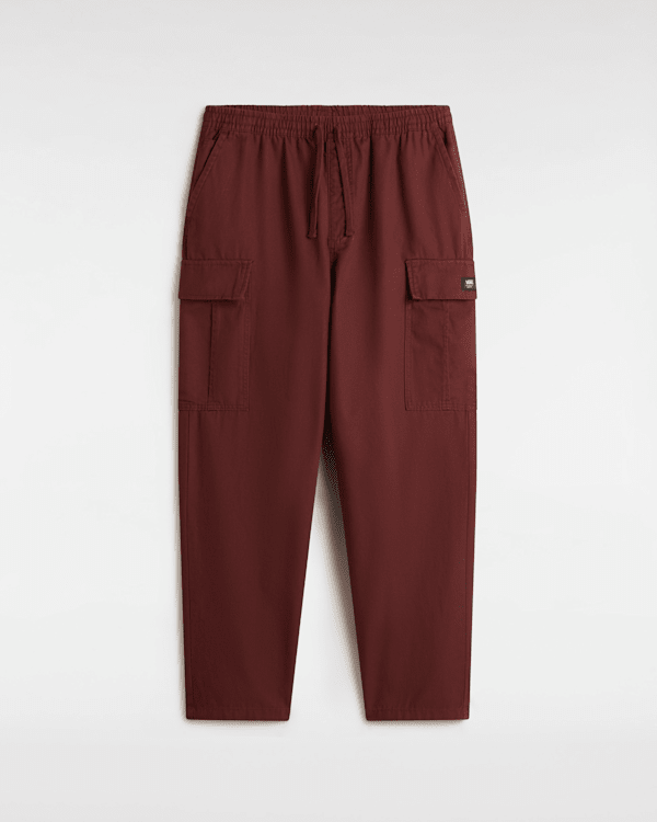Vans - Range Cargo Baggy Tapered Elastic Trousers, Man, Burgundy