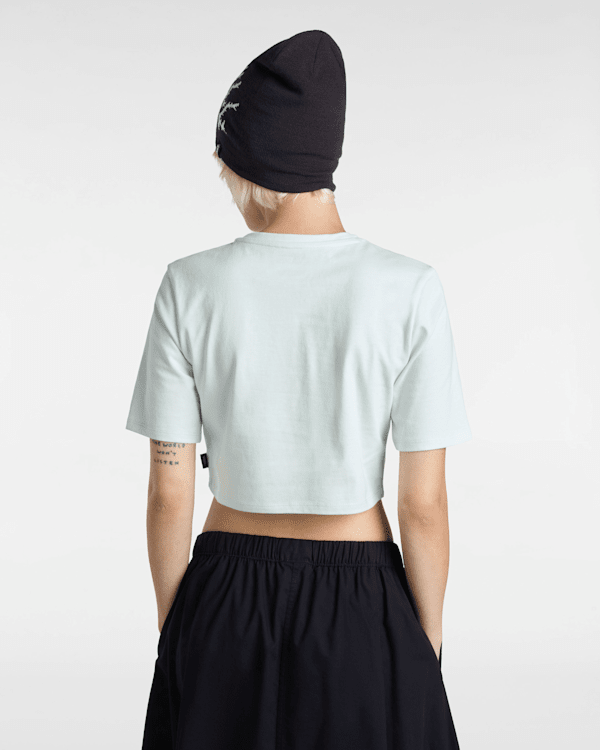 Vans - Flying V Crew Crop II T-Shirt, Woman, Green, Size: S (obrázek 4)