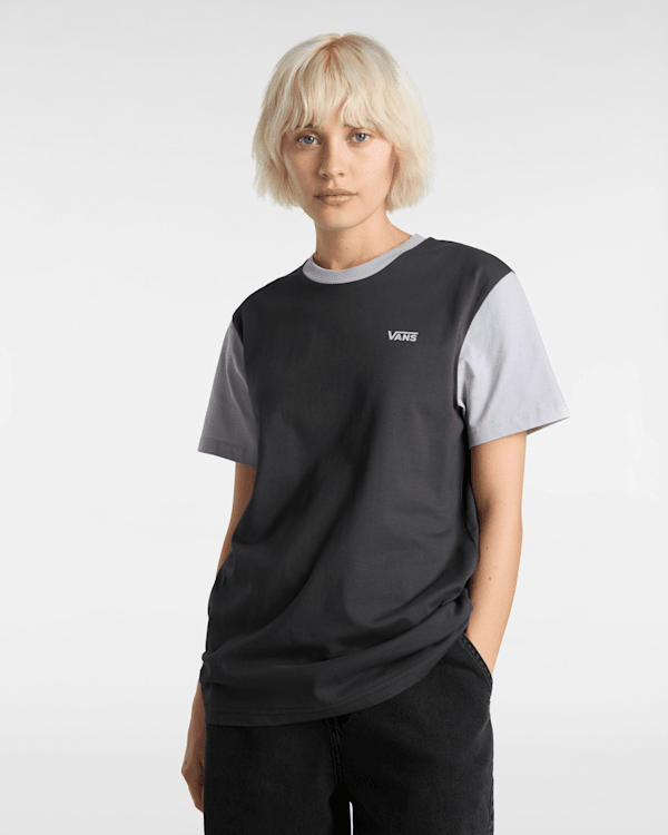 Vans - Colorblock T-Shirt, Woman, Grey, Size: XXS (obrázek 3)