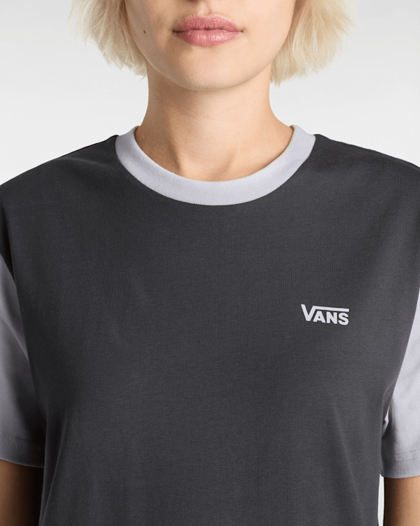 Vans - Colorblock T-Shirt, Woman, Grey, Size: XXS (obrázek 6)