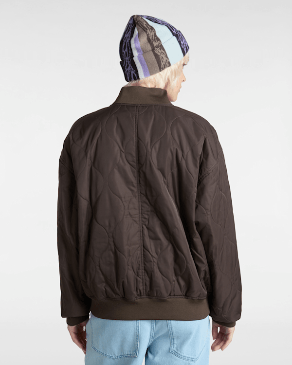 Vans - Bennet Quilted Bomber Jacket, Woman, Brown, Size: XXS (obrázek 4)