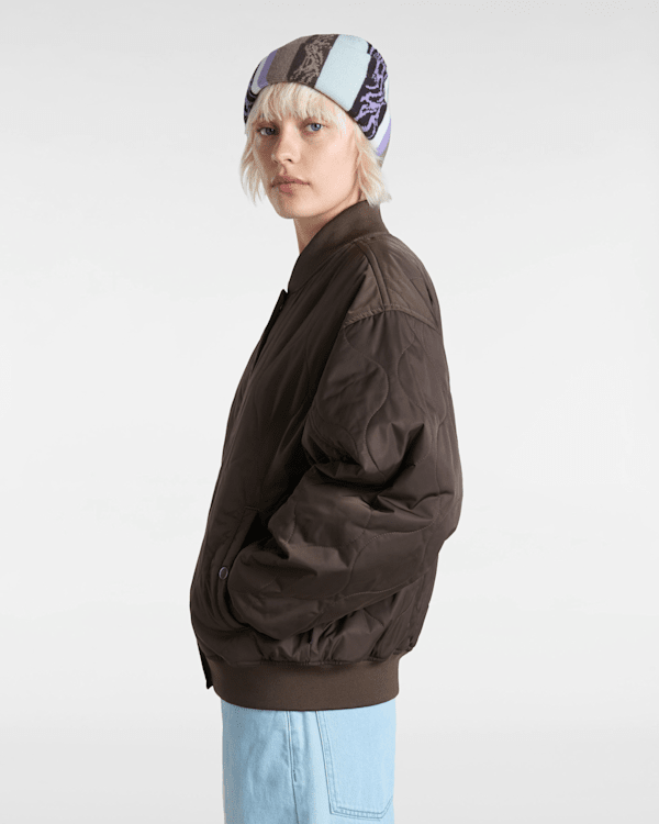 Vans - Bennet Quilted Bomber Jacket, Woman, Brown, Size: XXS (obrázek 5)