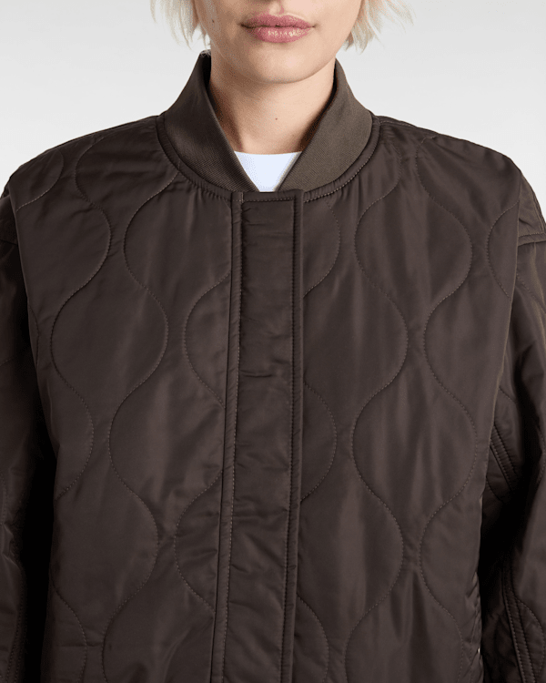 Vans - Bennet Quilted Bomber Jacket, Woman, Brown, Size: XXS (obrázek 7)