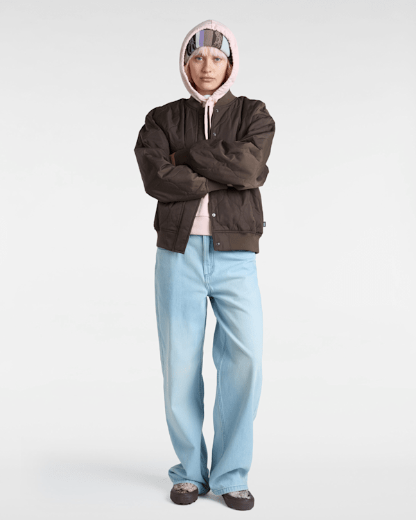 Vans - Bennet Quilted Bomber Jacket, Woman, Brown, Size: XXS (obrázek 6)