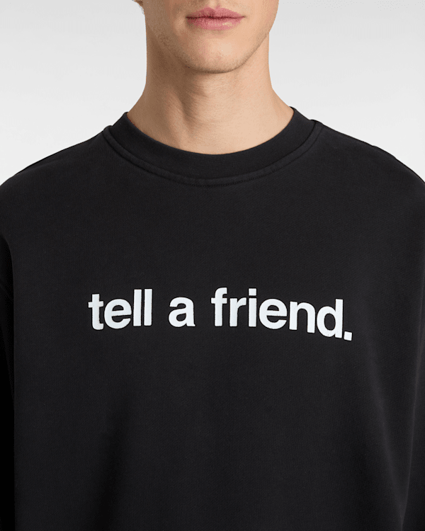 Vans - Tell a Friend Crew Sweatshirt, Man, Black, Size: XS (obrázek 8)