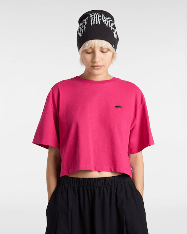 Vans - Salton Crop T-Shirt, Woman, Pink, Size: M (obrázek 3)