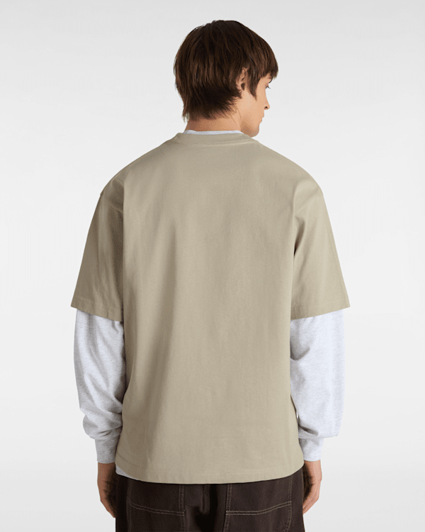 Vans - Blocked Box Loose T-Shirt, Man, Grey, Size: S (obrázek 4)