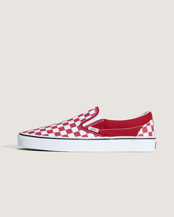 Vans - Scarpe Slip-On Checkerboard, Uomo, Rosso - VN000DAH14A