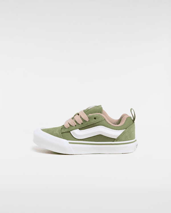 Vans - Kids Knu Skool Shoes (4-8 Years), Green, Size: 11.5