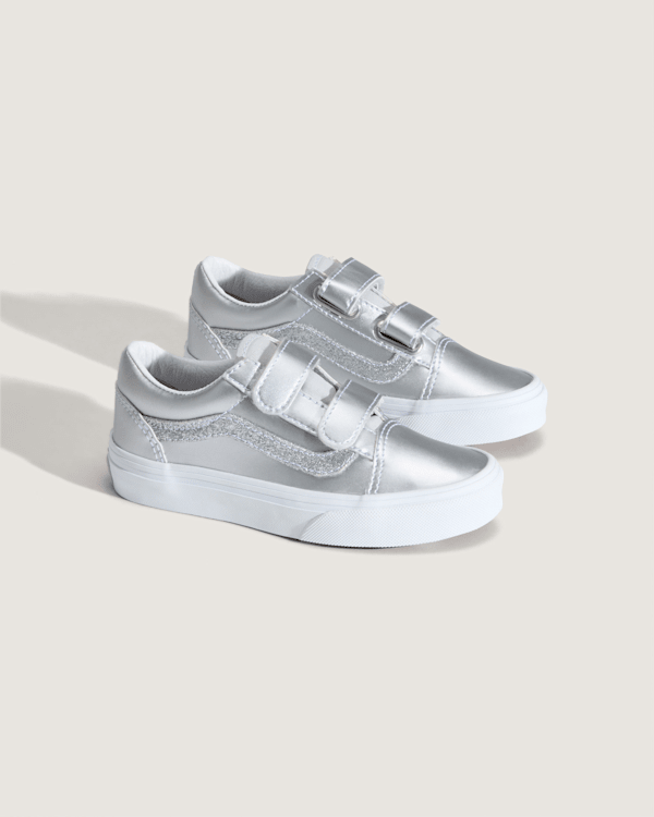 Vans – Kids Old Skool V Shoes (4-8 years), White, Size: 27