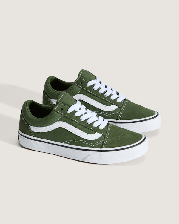 Vans – Youth Old Skool Shoes (8-14 Years), Green, Size: 35