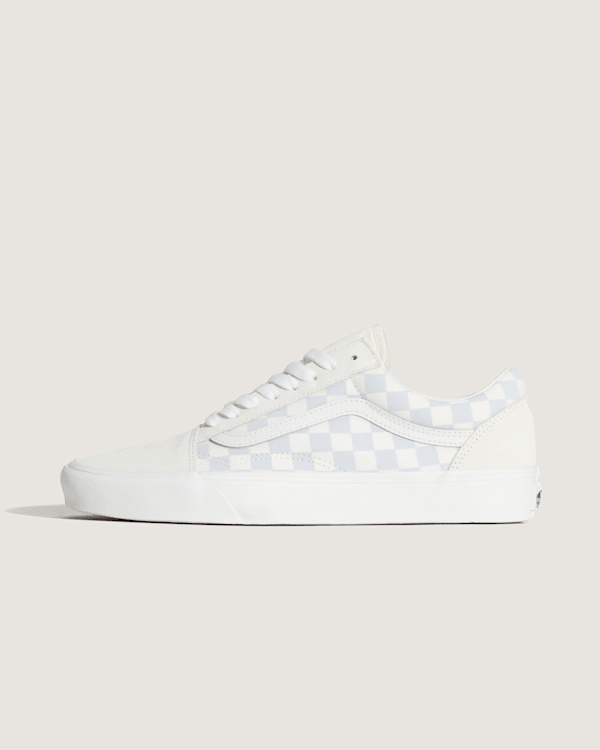 Vans - Scarpe Old Skool Checkerboard, Uomo, Bianco, Taglia: 46-image