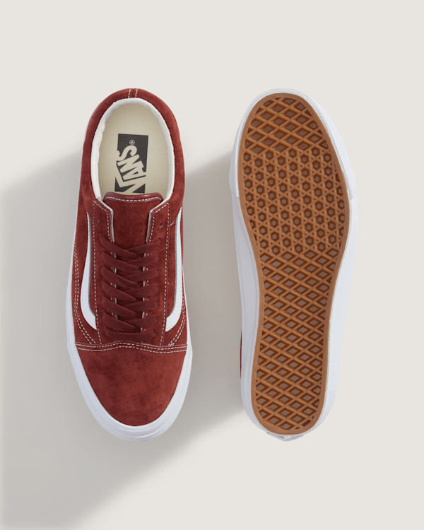 Vans - Premium Old Skool Pig Suede Shoes, Man, Burgundy, Size: 36 (obrázek 3)