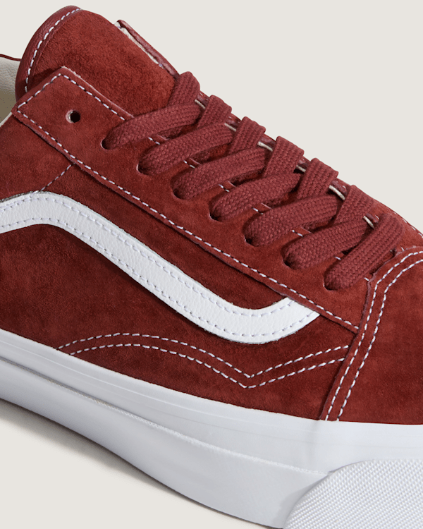 Vans - Premium Old Skool Pig Suede Shoes, Man, Burgundy, Size: 36 (obrázek 6)