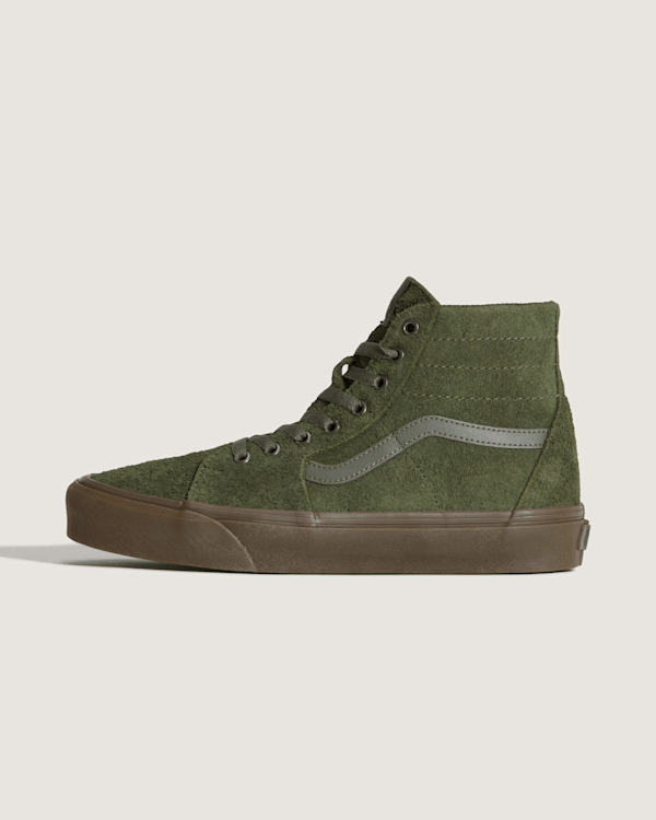 Sneakers Vans SK8-Hi Tapered Hairy Suede Olive/ Gum - VN000DCH0QR1