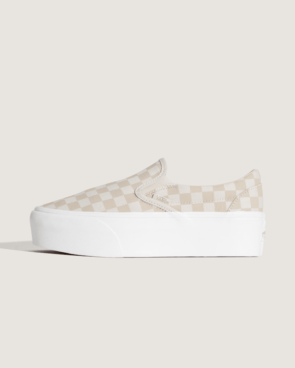 Vans - Classic Slip-On Platform  Shoes, Man, Beige - VN000E8CGMU