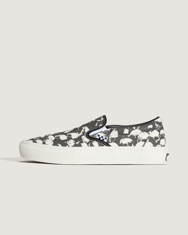 Vans - Chaussures en caoutchouc Skate Slip-On, Homme, Noir - VN000EG59X1