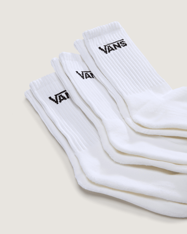 Vans - Kids Classic Crew Socks (3 pairs), White, Size: XXS (27-30.5​​) (obrázek 3)