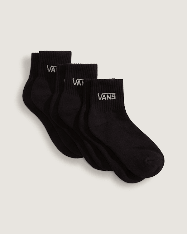 Vans – Kids Classic Half Crew Socks (3 Pairs), Black, Size: XS (31-34)