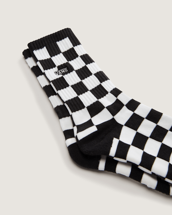 Vans - Kids Checkerboard Crew Socks (1 Pair), Black, Size: XS (31-34) (obrázek 3)