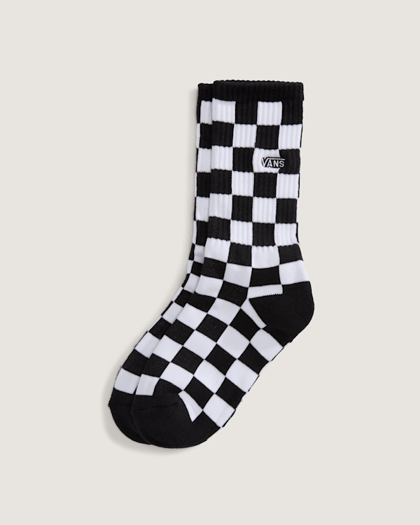 Vans - Kids Checkerboard Crew Socks (1 Pair), Black, Size: XS (​13-2.5​)