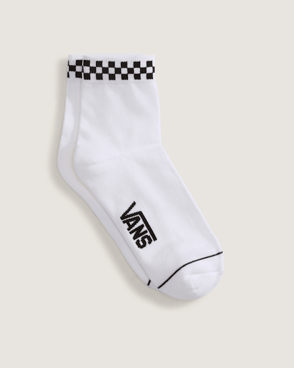 Vans – Peek-A-Check Half Crew Checkerboard Socks (1 pair), White, Size: L (42.5-47​)