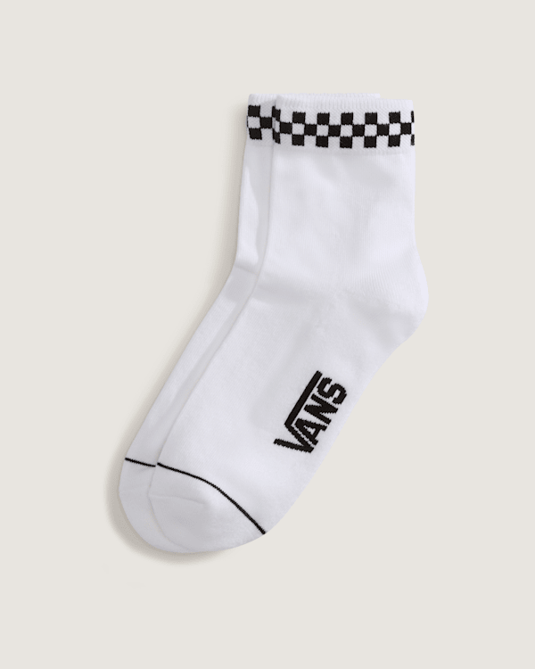 Vans - Chaussettes Peek-A-Check Half Crew Checkerboard (1 paire), Blanc, Taille: S (34.5-38​)