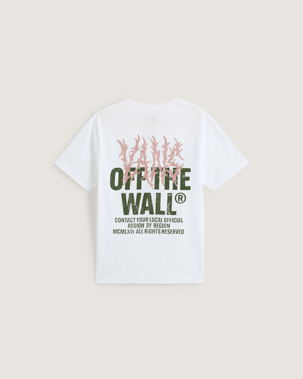Vans – Kids Metall Wall T-Shirt (8-14 Years), White, Size: L