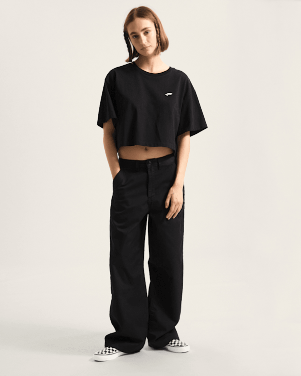 Vans - Salton Crop T-Shirt, Woman, Black, Size: S (obrázek 5)