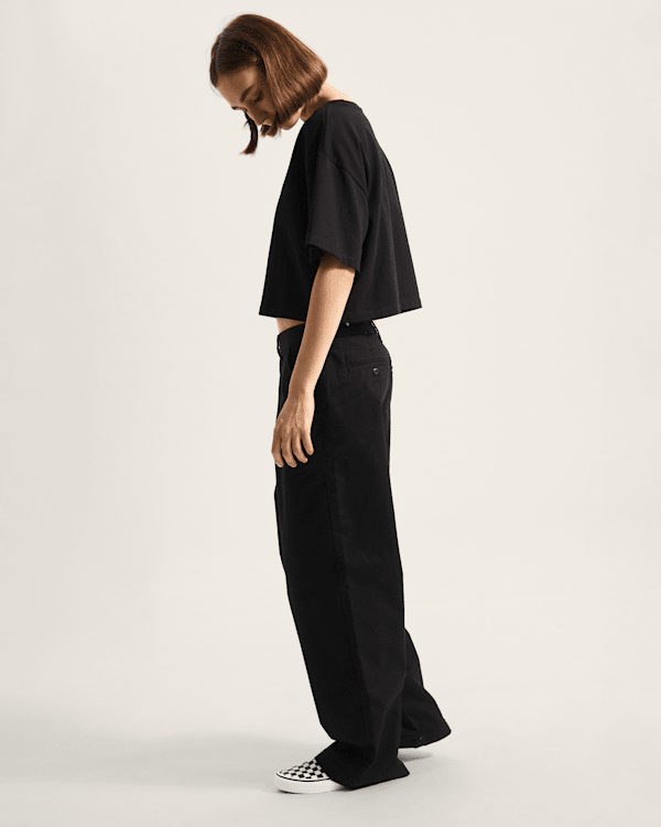 Vans - Salton Crop T-Shirt, Woman, Black, Size: S (obrázek 6)