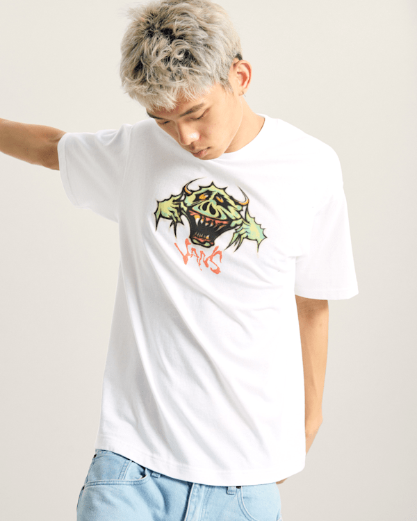 Vans - Goofy Ghoul T-Shirts, Man, White, Size: L (obrázek 6)