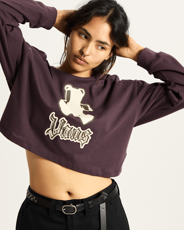 Vans - Lil Bear Relax Crop T-Shirt, Woman, Blue, Size: XL (obrázek 3)
