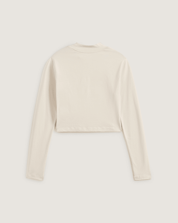 Vans – Script Mini Mock T-Shirt, Woman, Beige, Size: L