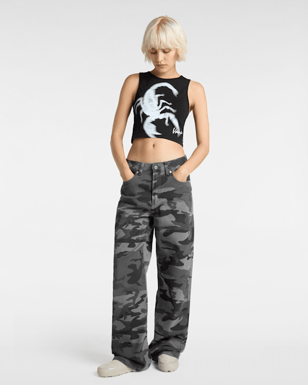 Vans - Sirelle 5 Pocket Puddle Trousers, Woman, Black, Size: 29 (obrázek 3)