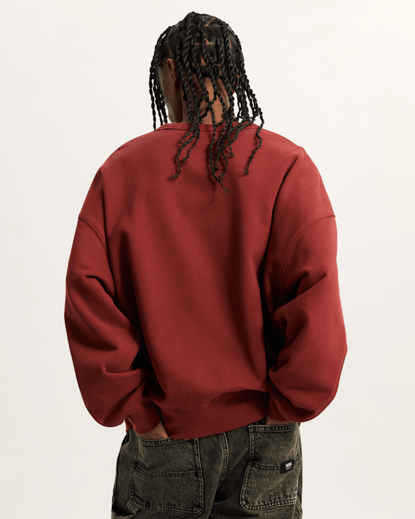 Vans - Style 76 Crew Sweatshirt, Man, Burgundy, Size: M (obrázek 4)