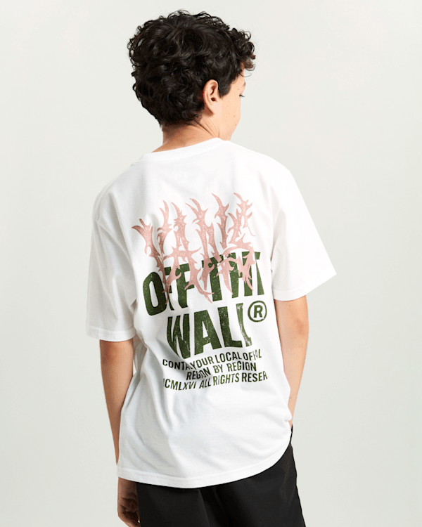 Vans - Kids Metall Wall T-Shirt (8-14 Years), White, Size: S (obrázek 4)