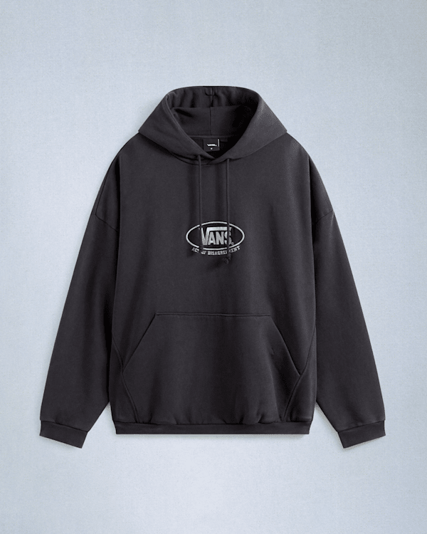 Vans - Act Of Disagreement Oval Logo Hoodie, Man, Black, Size: XL