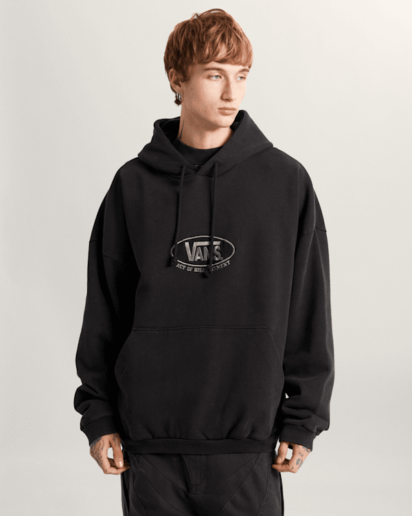 Vans – Act Of Disagreement Oval Logo Hoodie, Man, Black, Size: M