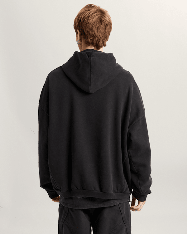 Vans - Act Of Disagreement Oval Logo Hoodie, Man, Black, Size: M (obrázek 3)