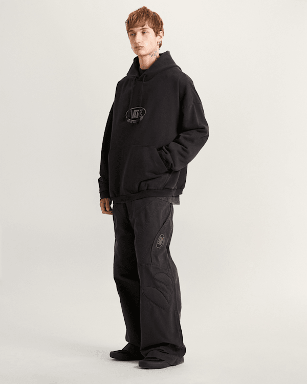 Vans - Act Of Disagreement Oval Logo Hoodie, Man, Black, Size: M (obrázek 5)