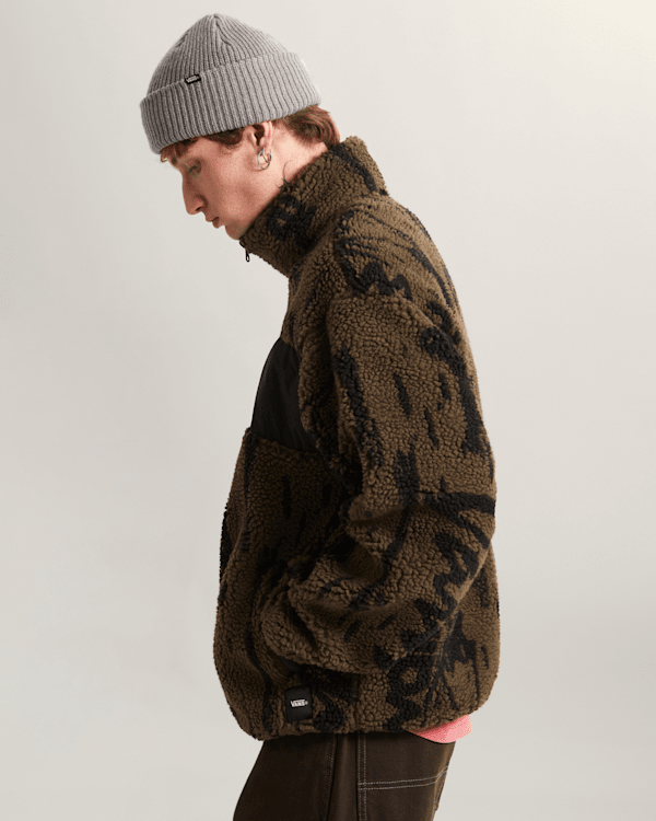 Vans - Stiller Pile Fleece Full-Zip Jacket, Man, Brown, Size: L (obrázek 5)