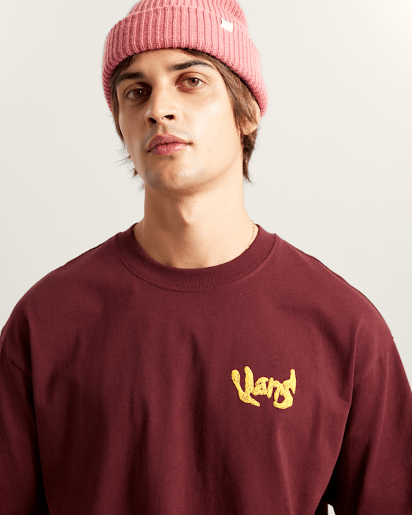 Vans - Evolve T-Shirt, Man, Burgundy, Size: XS (obrázek 6)